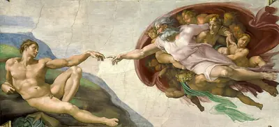 Crearea lui Adam - Michelangelo — Tablou canvas CanvArt