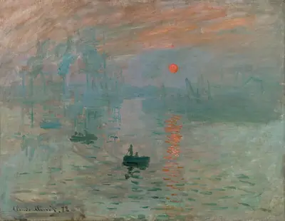 Impresie, Răsărit de Soare - Claude Monet — Tablou canvas CanvArt
