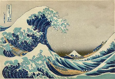 Marea Valul din Kanagawa - Katsushika Hokusai — Tablou canvas CanvArt